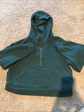 lululemon athletica Teal Half-Zip Hooded Sweatshirt